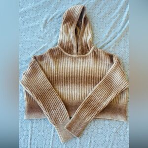 American Eagle Outfitters Tan Ribbed Cowl Neck Sweater